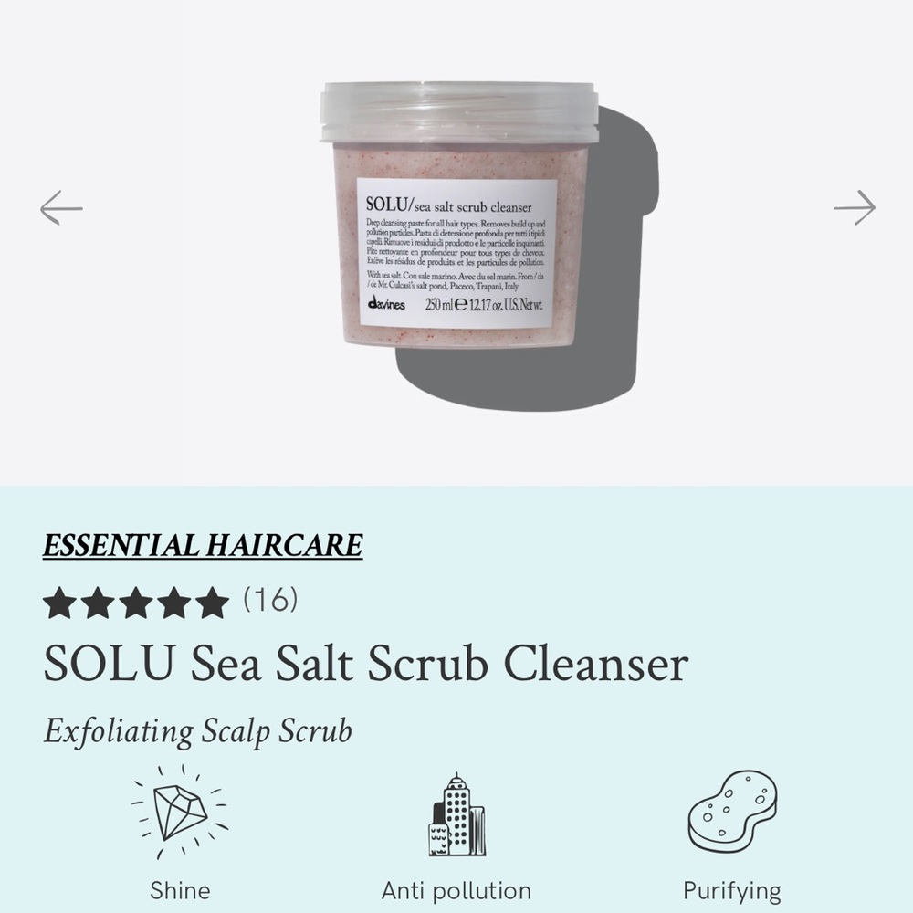 SOLU sea salt scrub cleanser 250 ml